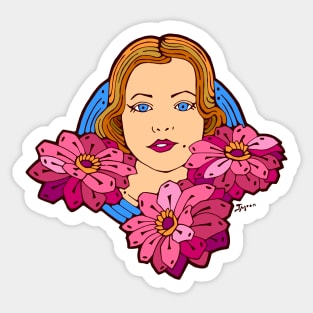 Four Pretty Flowers Sticker